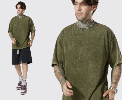 Men's Summer Retro Streetwear Loose Short-Sleeve