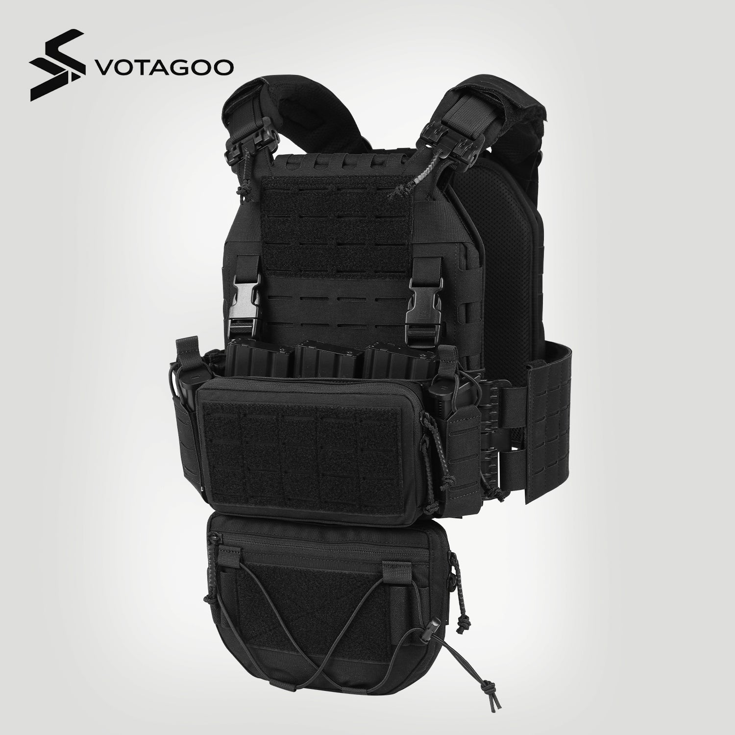 VOTAGOO® Adjustable Tactical Vest with Admin Drop Pouch