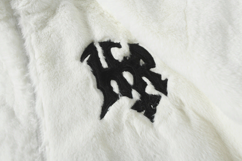 Stars Heart Embroidered Plush Thickened Cotton Padded Coat
