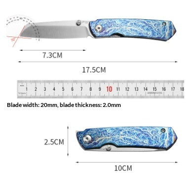 High-end EDC Alloy Folding TC4 High-hardness Portable Multi-functional Survival Outdoor Knife