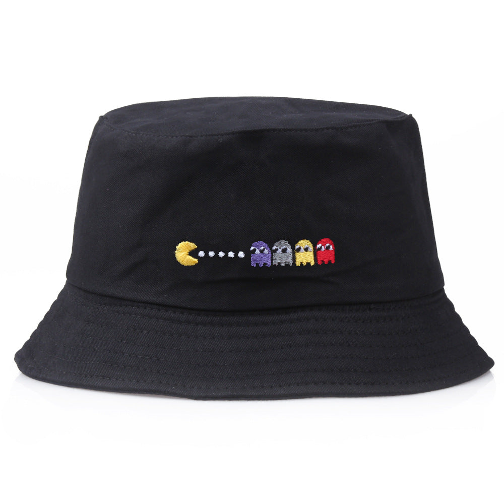 Cartoon embroidered pot hat peas fisherman hat