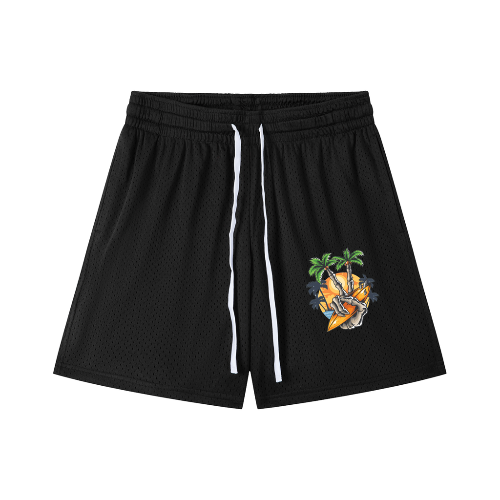 Mesh Drawstring Shorts