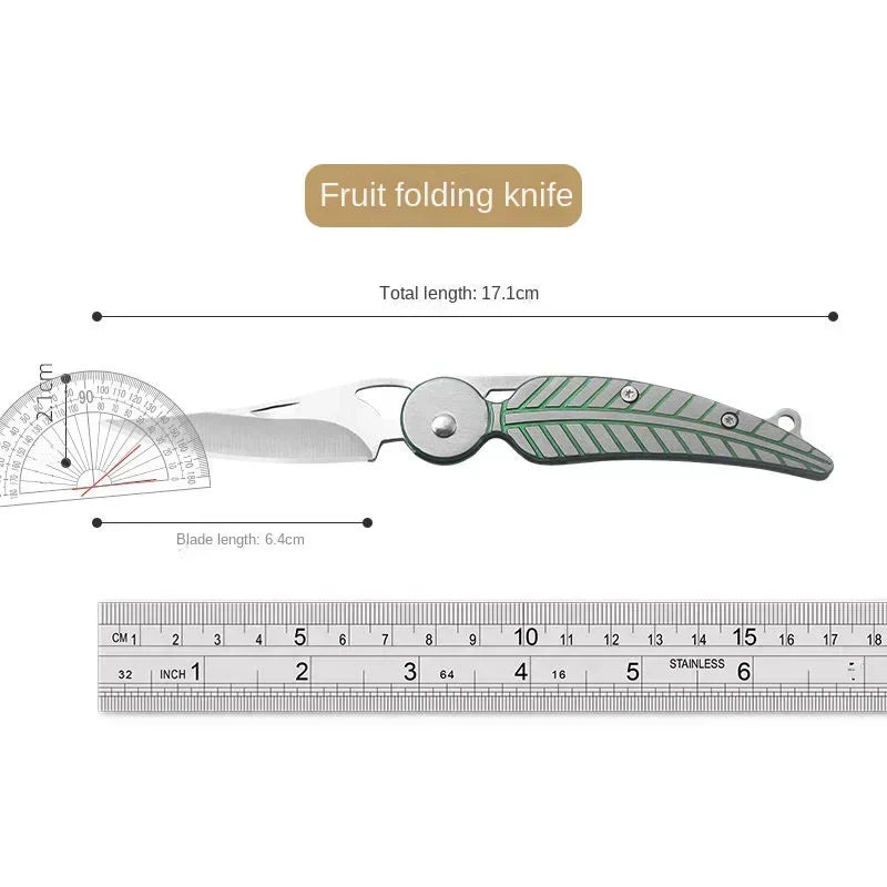 2025 new Outdoor creative leaf folding knife, EDC mini sharp folding knife, portable unboxing knife, stainless steel portable
