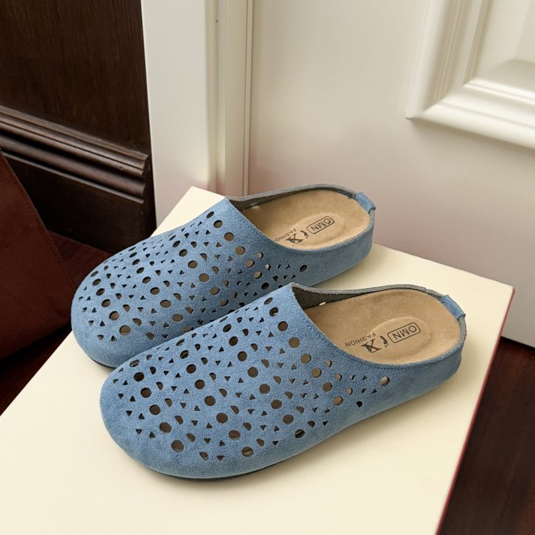 Women's Thick-soled Boken Toe-cap Half Slippers