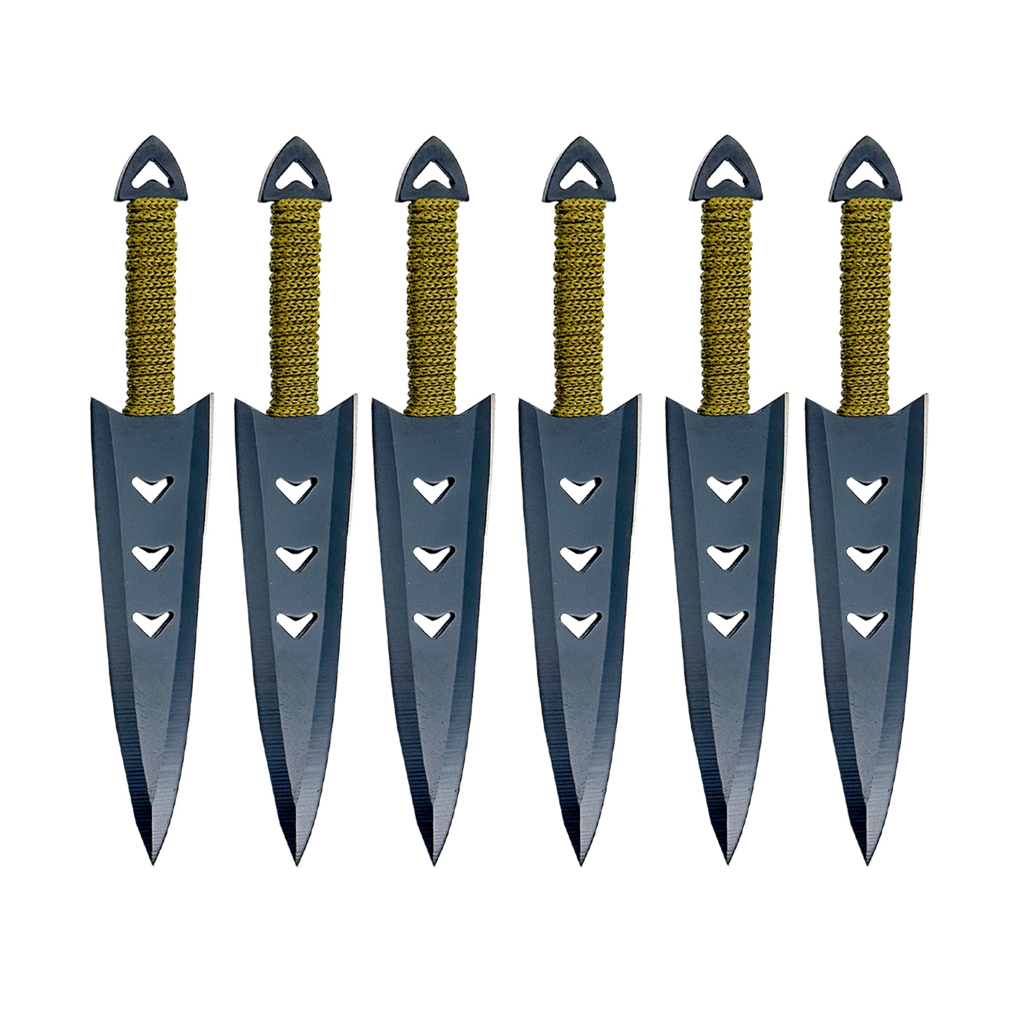 Apache Warrior Arrowhead Six Throwing Knife Set