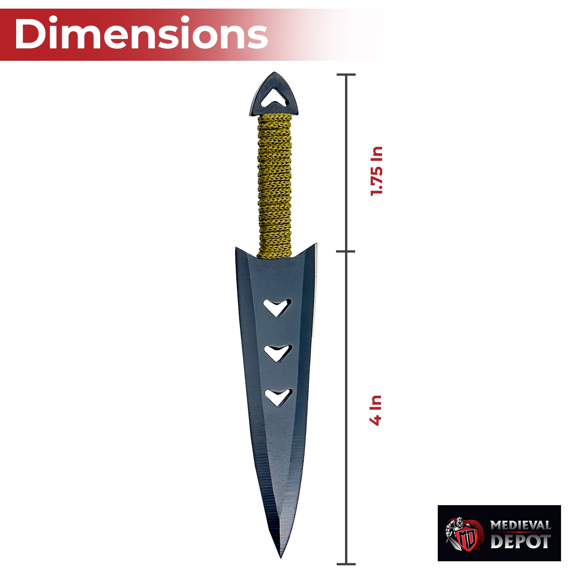 Apache Warrior Arrowhead Six Throwing Knife Set