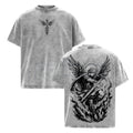 Archangel Michael Vintage Washed T-Shirt – Saint Michael Christian Streetwear Graphic Tee