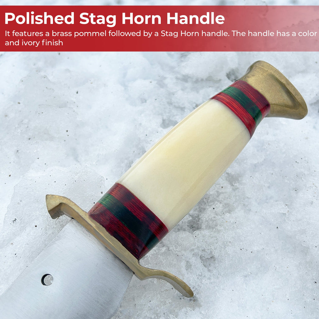 Crocodile Hunter Stag Horn Big Bowie Knife