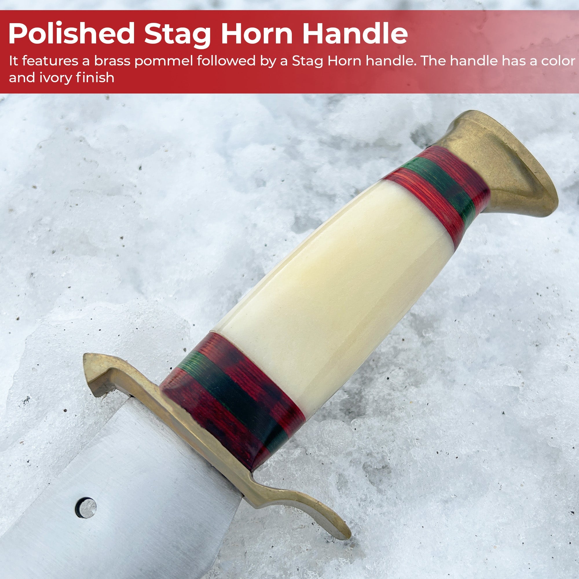 Crocodile Hunter Stag Horn Big Bowie Knife