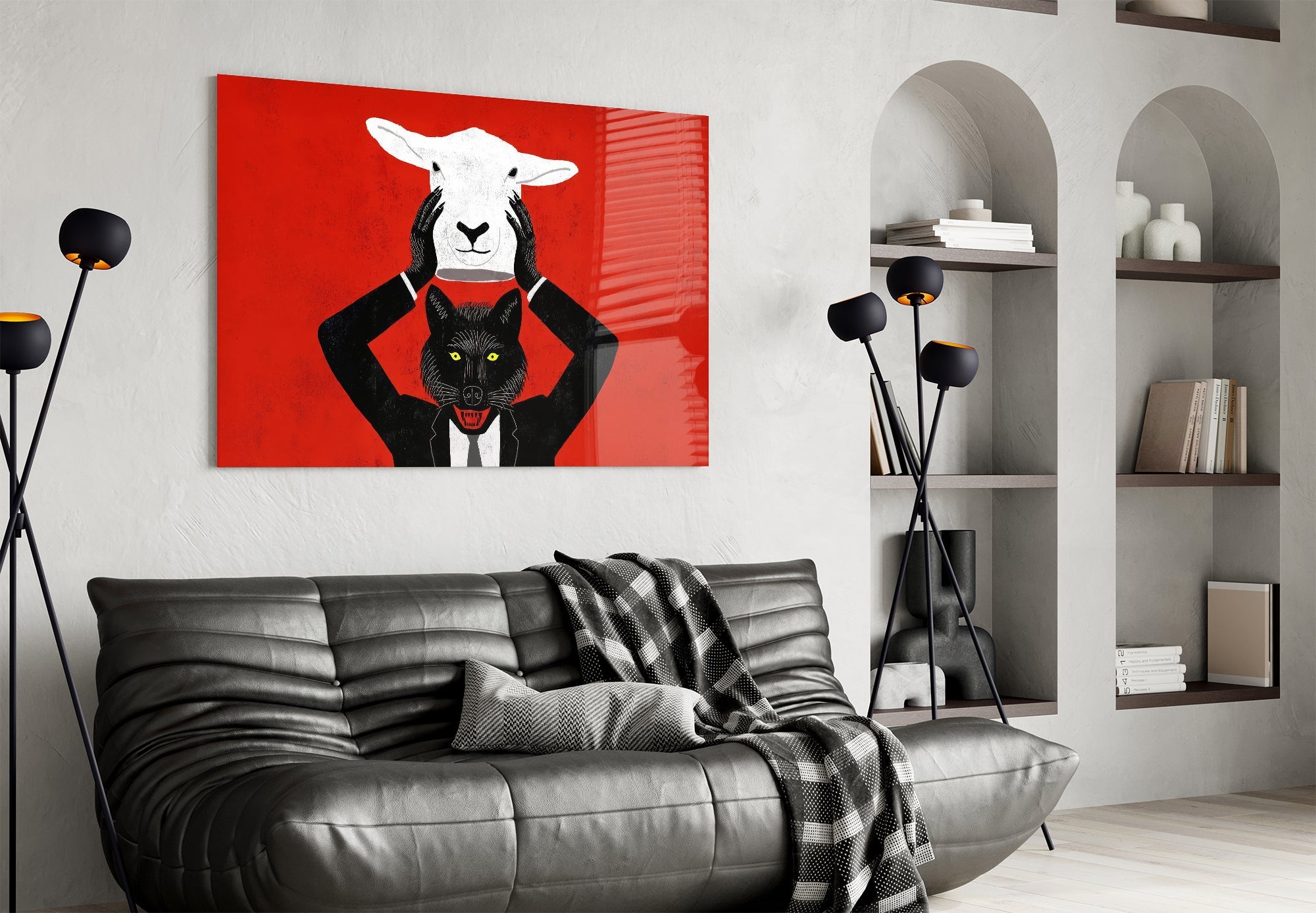 Sheep in Wolf's Clothing Glass Wall Art-3