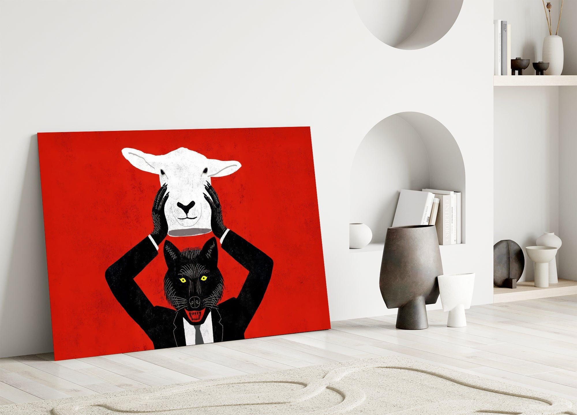 Sheep in Wolf's Clothing Glass Wall Art-4