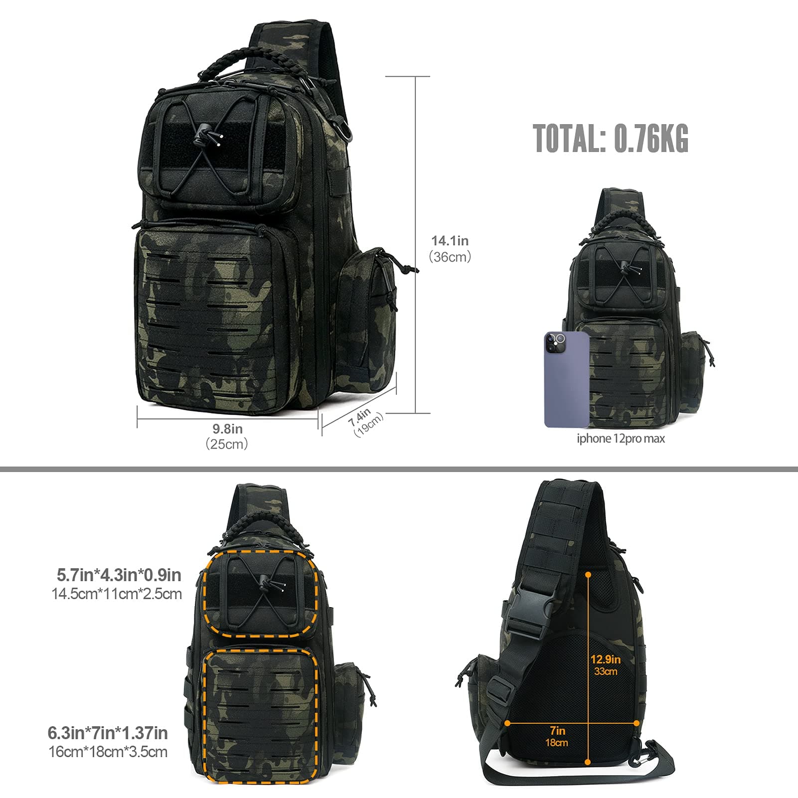 Upgrade Military Anti-Cut Waterproof Tactical Sling Bag