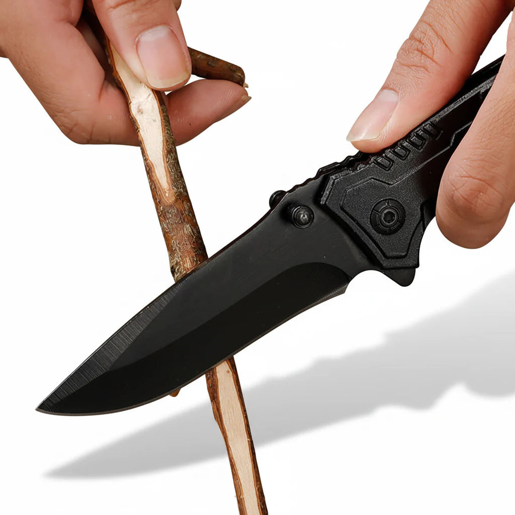 Folding Camping Knife with Safety Lock – Portable EDC Pocket Knife for Fishing & Outdoor Use