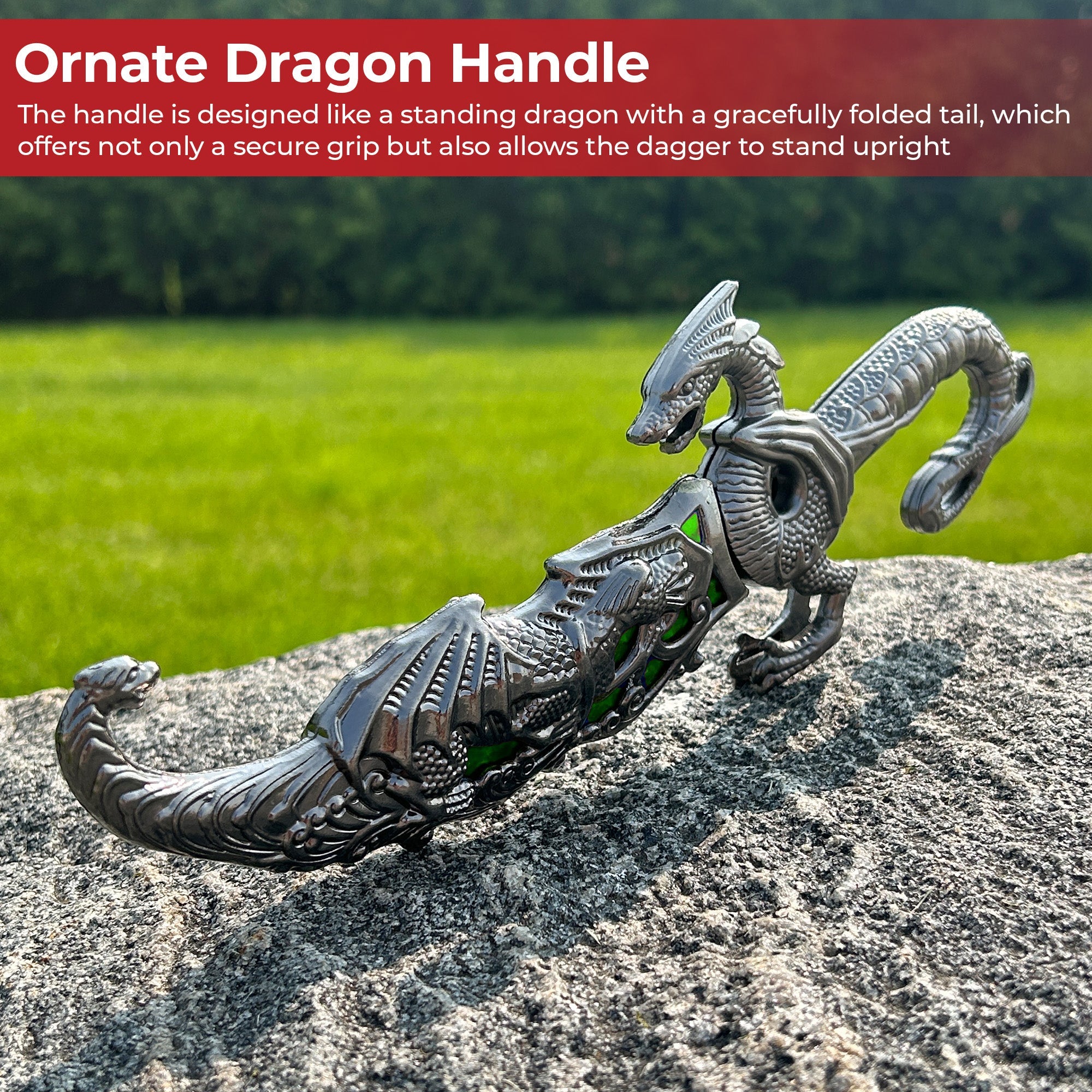 Green Dragon Fantasy Dagger Knife