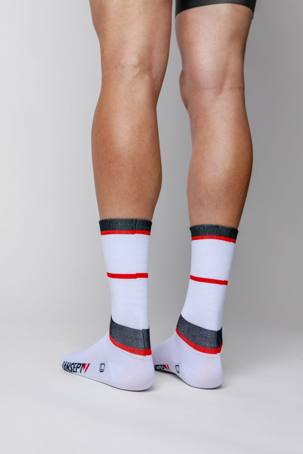 ProSpec Rouleur Socks | Squadra Stripes | White/Midnight Blue/Flamme Rouge Red