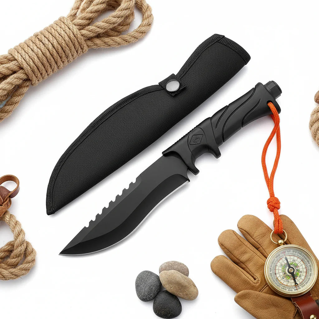 Outdoor Fixed Blade Knife – Portable Camping & Fishing Utility Knife for EDC & Hiking