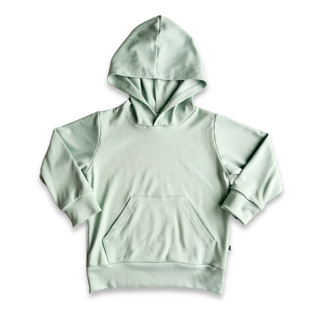 Youth Lightweight Bamboo Kangaroo Pocket Hoodie | Seaglass-1