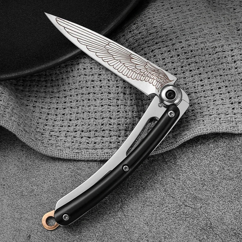 NNEOBA 2pcs Portable Folding Pocket Knife Black