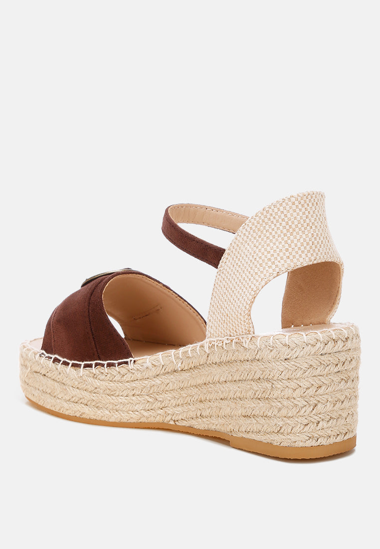 Amilta Buckle Detail Espadrille Wedges