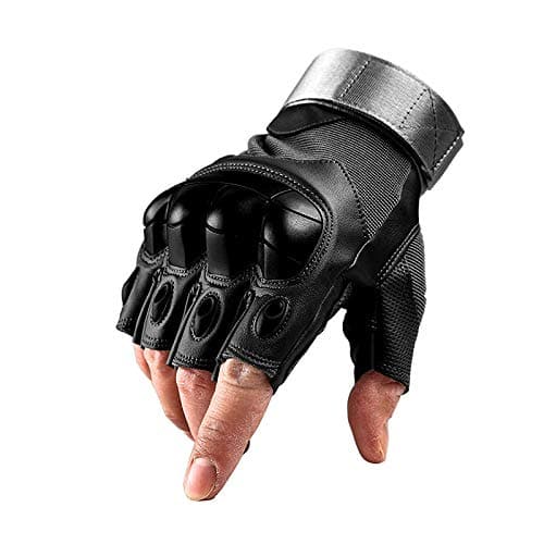 Tactical Military Rubber Hard Knuckle Outdoor Gloves - LY