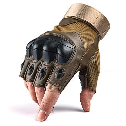 Tactical Military Rubber Hard Knuckle Outdoor Gloves - LY