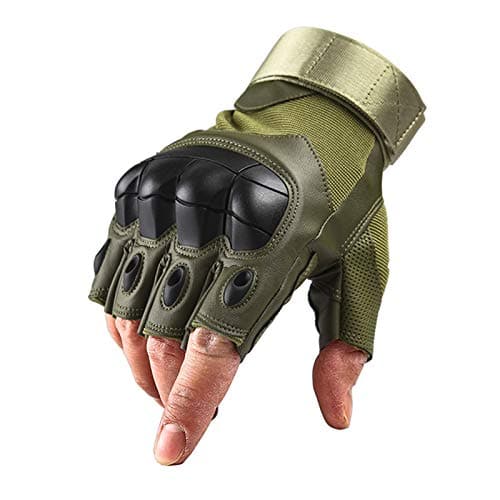 Tactical Military Rubber Hard Knuckle Outdoor Gloves - LY