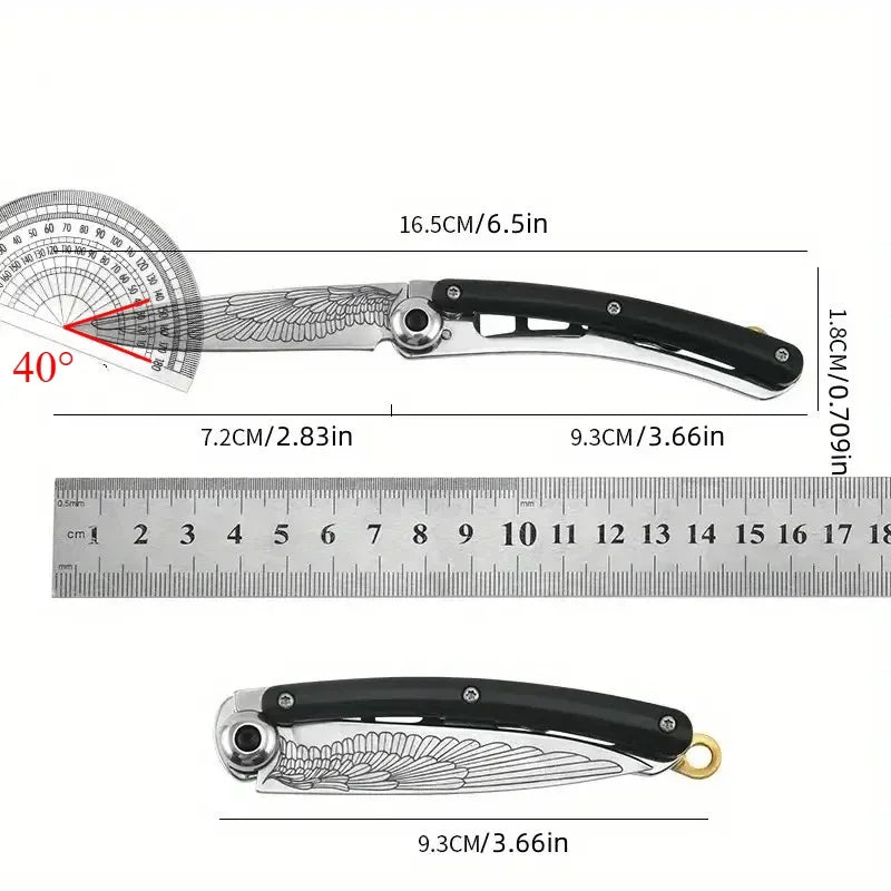 NNEOBA 2pcs Portable Folding Pocket Knife Black