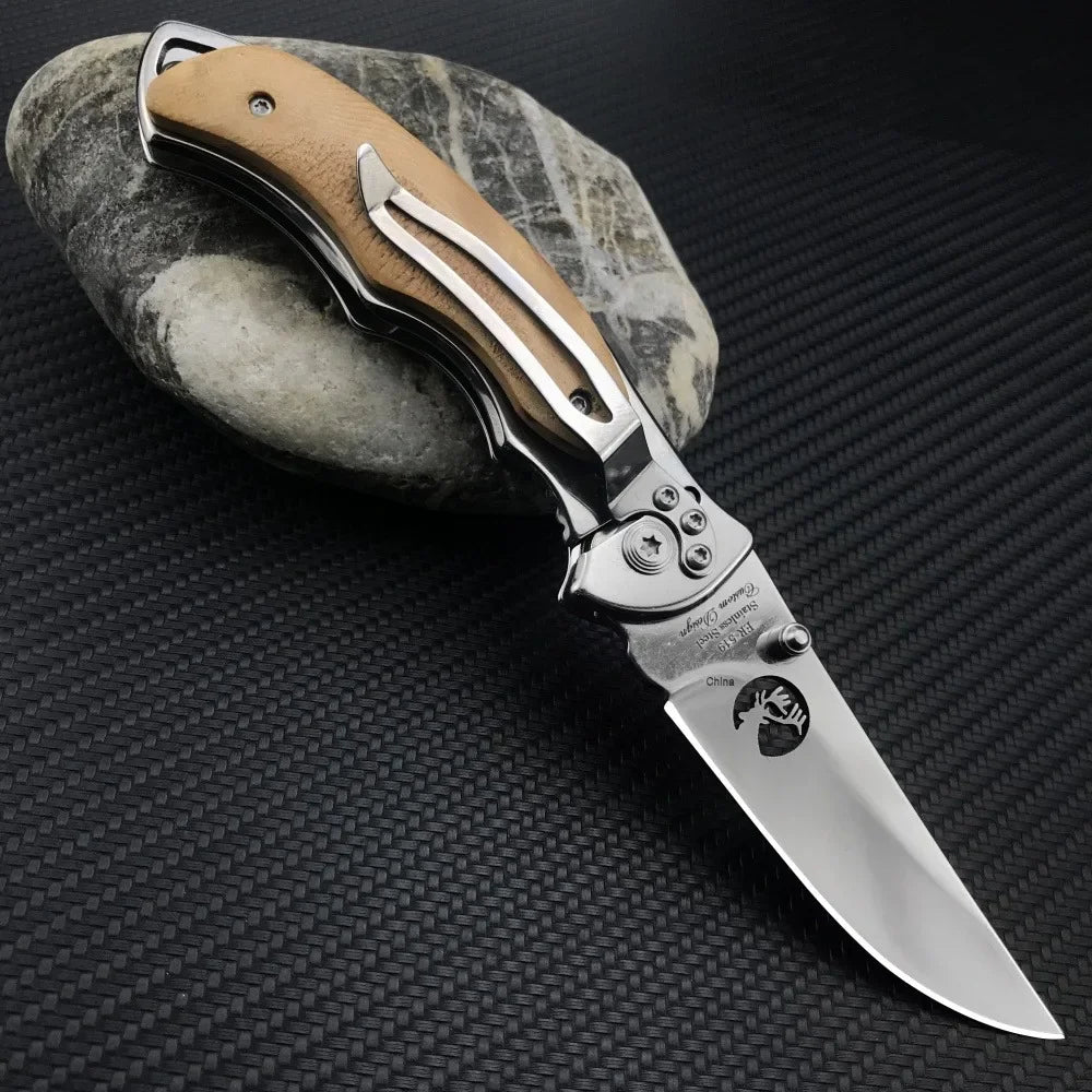 NNEOBA Professional Mini EDC Pocket Knife Brown