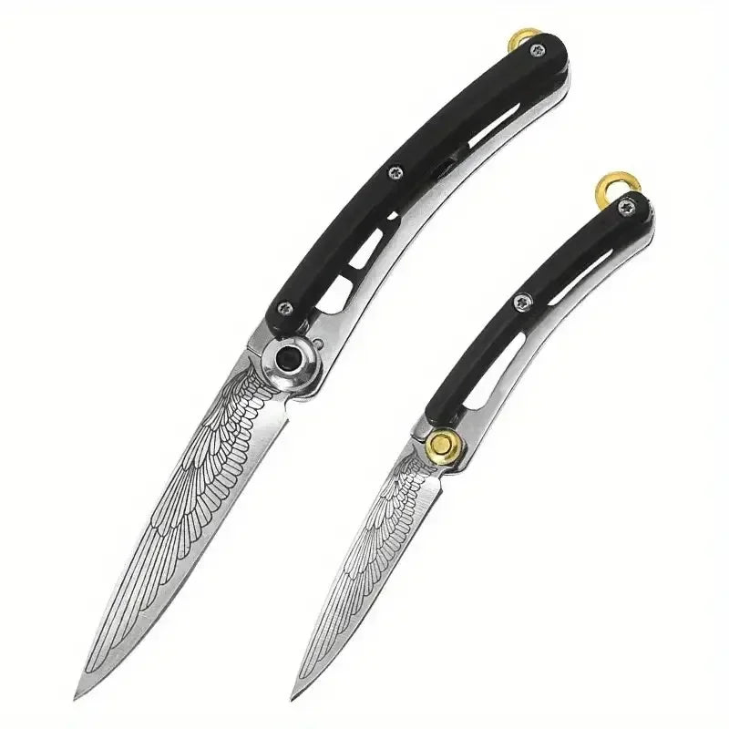 NNEOBA 2pcs Portable Folding Pocket Knife Black