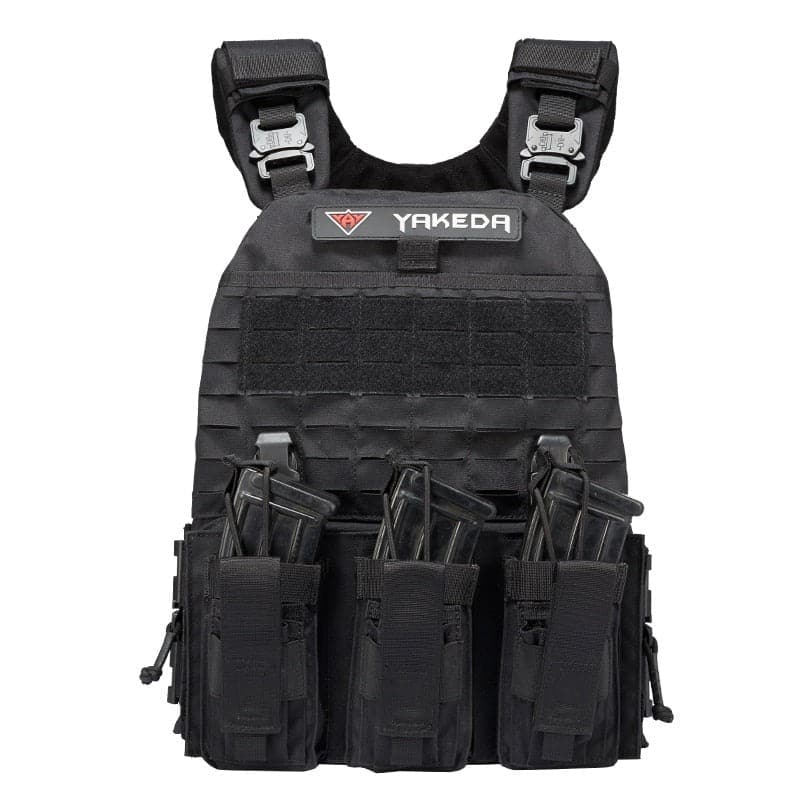 military tactical plate carrier vest with cummerbund pouches
