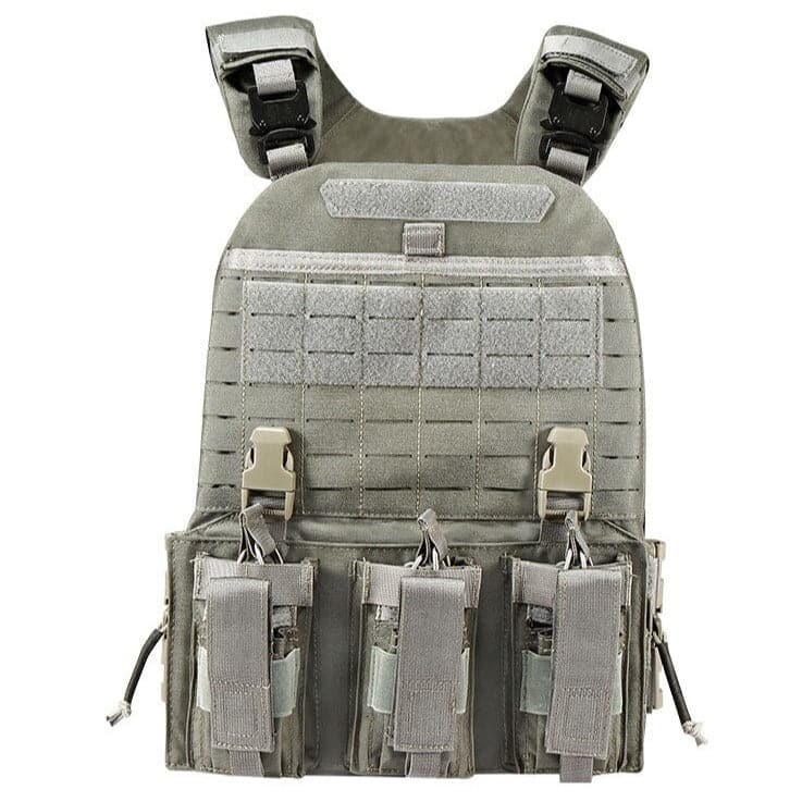 military tactical plate carrier vest with cummerbund pouches