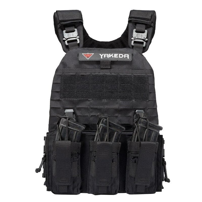 military tactical plate carrier vest with cummerbund pouches