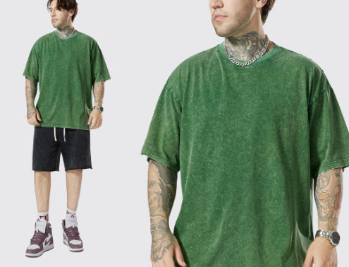 Men's Summer Retro Streetwear Loose Short-Sleeve