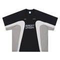 Mens American Retro Racing Club Patchwork Crewneck Short-Sleeve T-Shirt