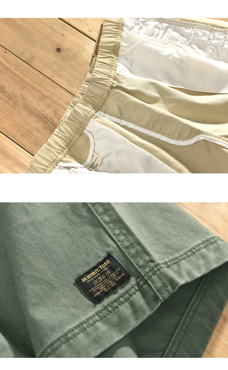 Men's Cotton Casual Workwear Five Point Shorts