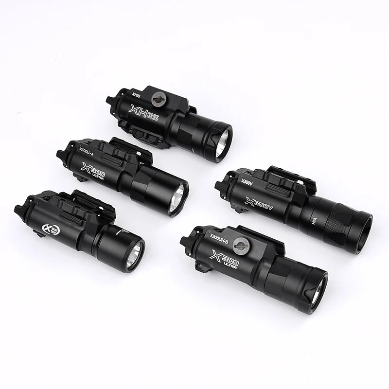 Surefir X300 X300U Ultra X300V XH35 Metal Strobe LED Light Fit 20mm Rail Hanging Hunting Flashlight Airsoft Tactical Pistol gun