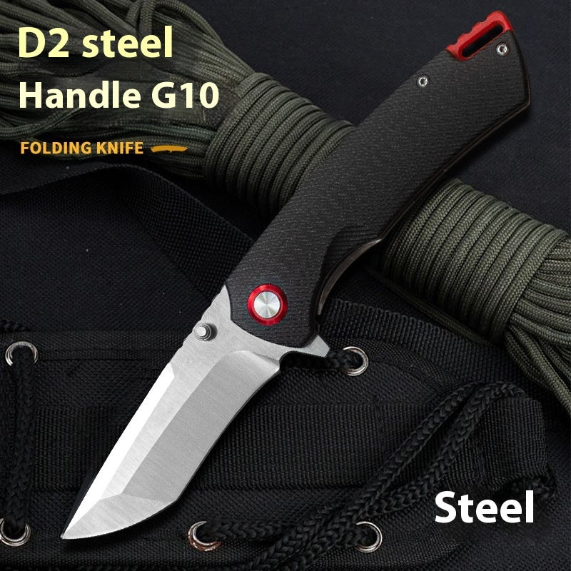 High Hardness D2 Steel G10 Handle Stainless Steel Folding Knife
