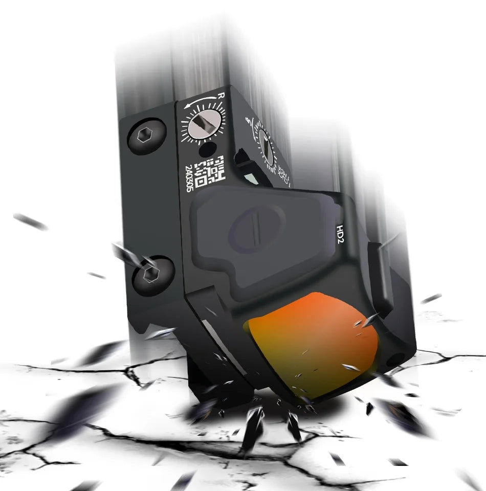 RM-HD High-definition Automatic Photosensitive Metal Holographic Sight Red Green Dot Tactical Sight for Glock17/19 Base Mount