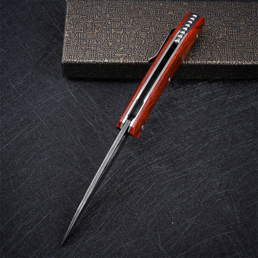 High Hardness VG10 Damascus Steel Self-defense Folding Knife