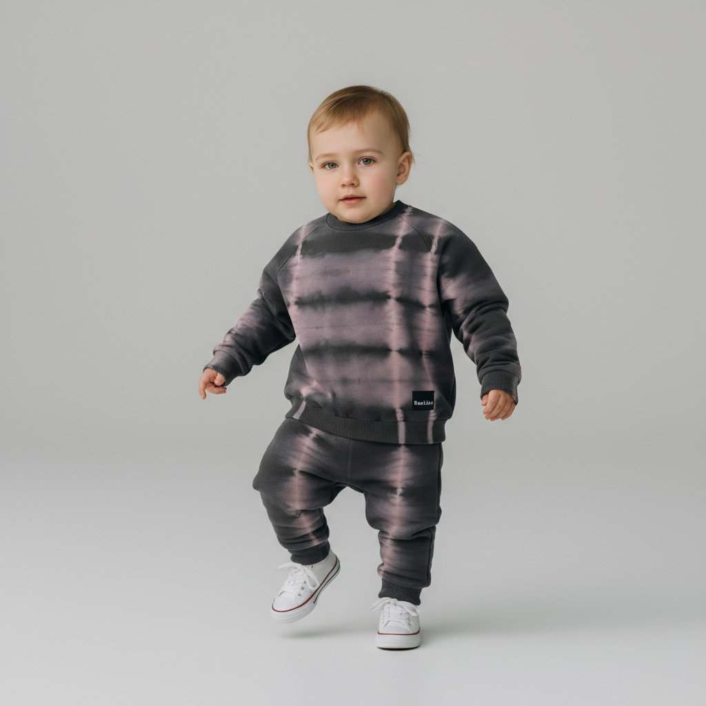 Kids Crewneck – Purple Tie-Dye | Organic Cotton