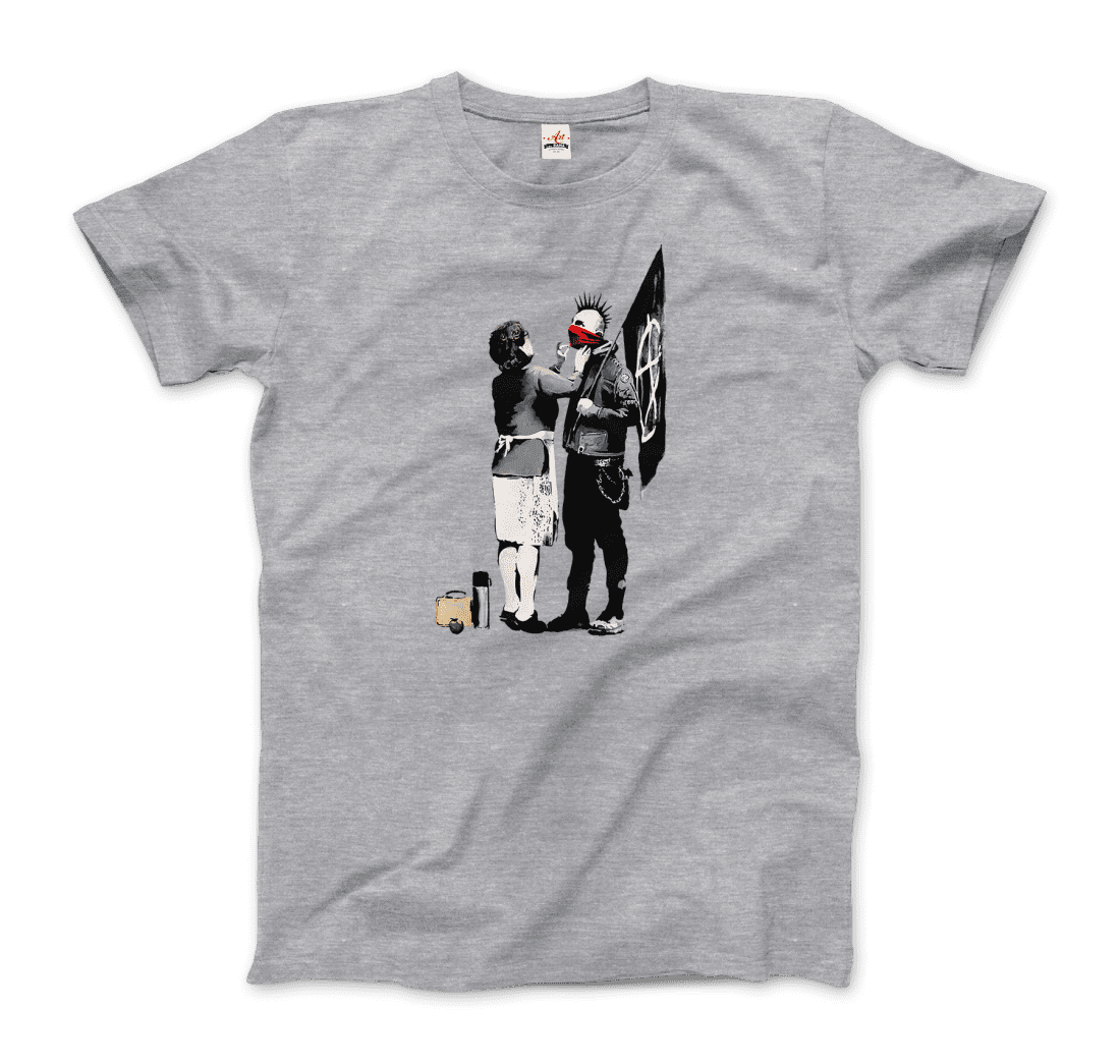 Banksy Anarchist Punk and His Mother artwork t-shirt