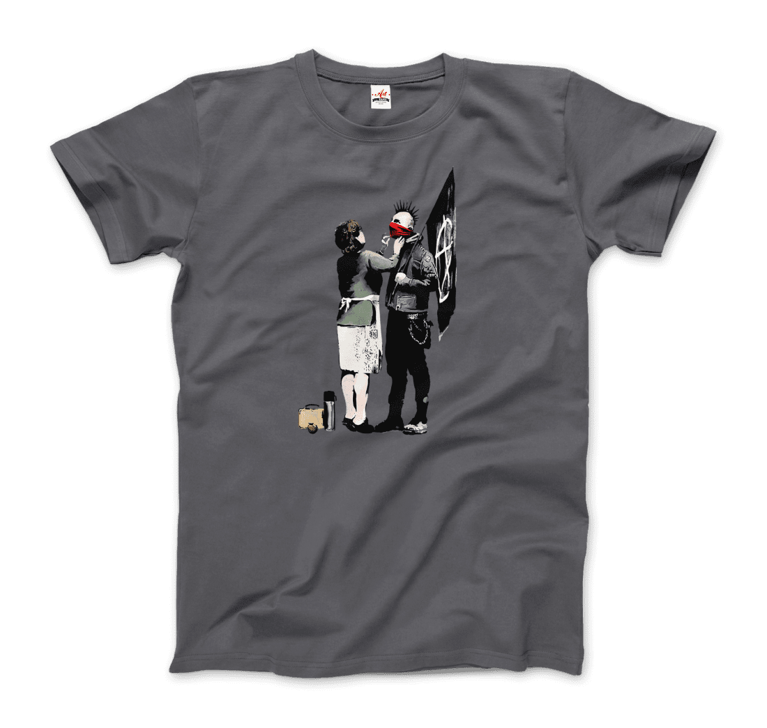Banksy Anarchist Punk and His Mother artwork t-shirt