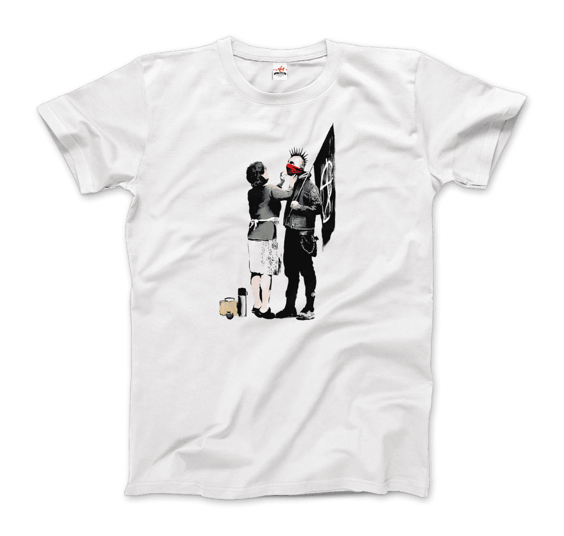 Banksy Anarchist Punk and His Mother artwork t-shirt