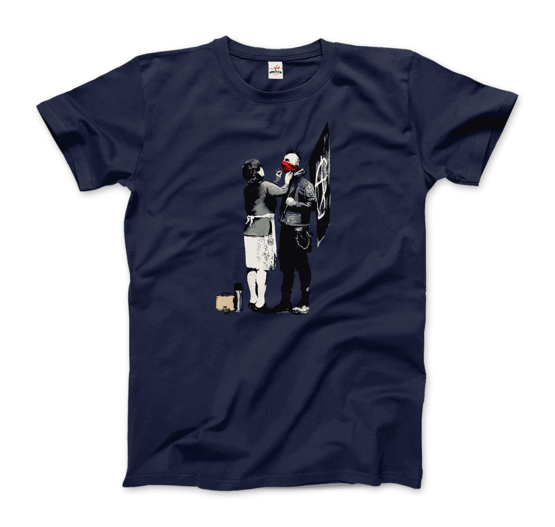 Banksy Anarchist Punk and His Mother artwork t-shirt