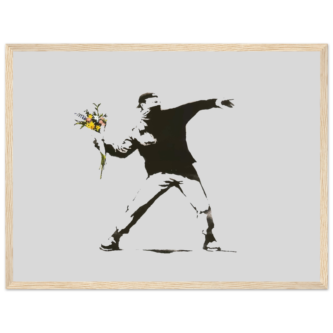 Banksy Flower Thrower artwork poster