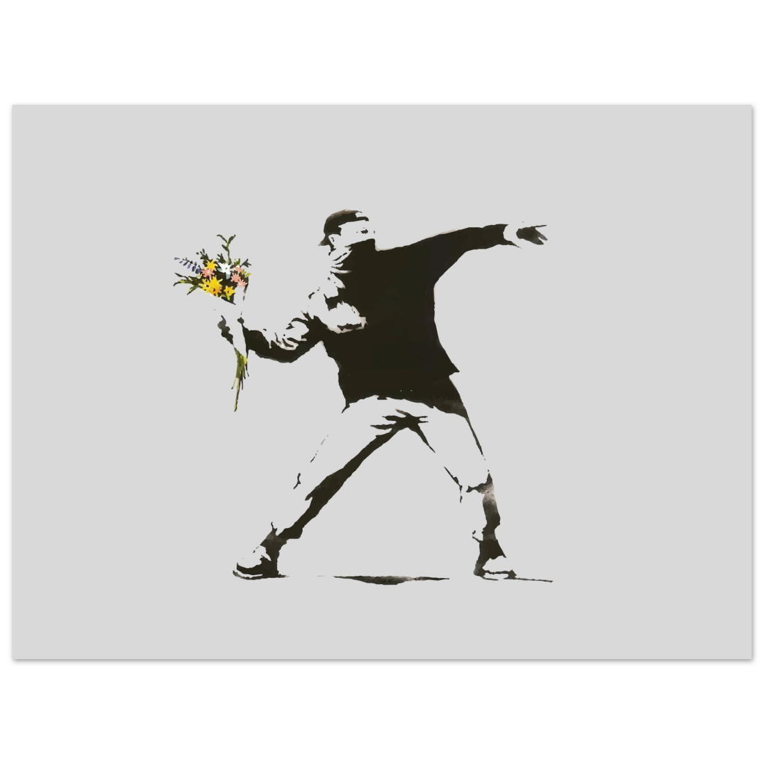 Banksy Flower Thrower artwork poster