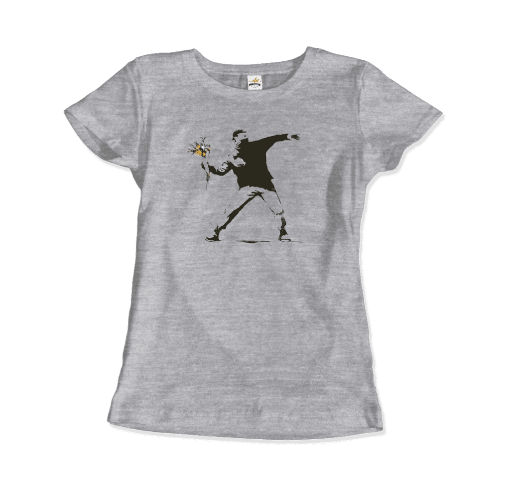 Banksy Flower Thrower artwork t-shirt