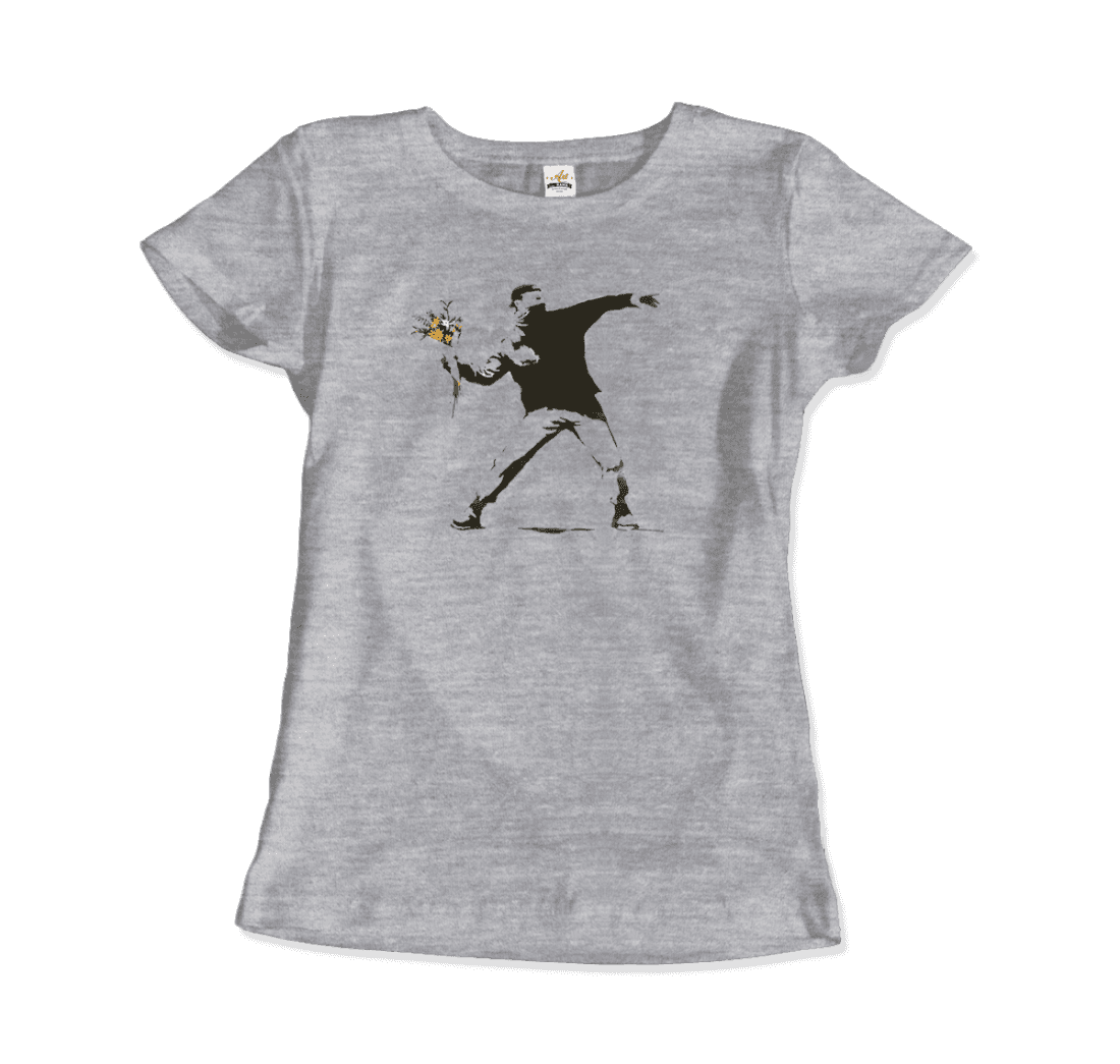 Banksy Flower Thrower artwork t-shirt