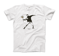 Banksy Flower Thrower artwork t-shirt