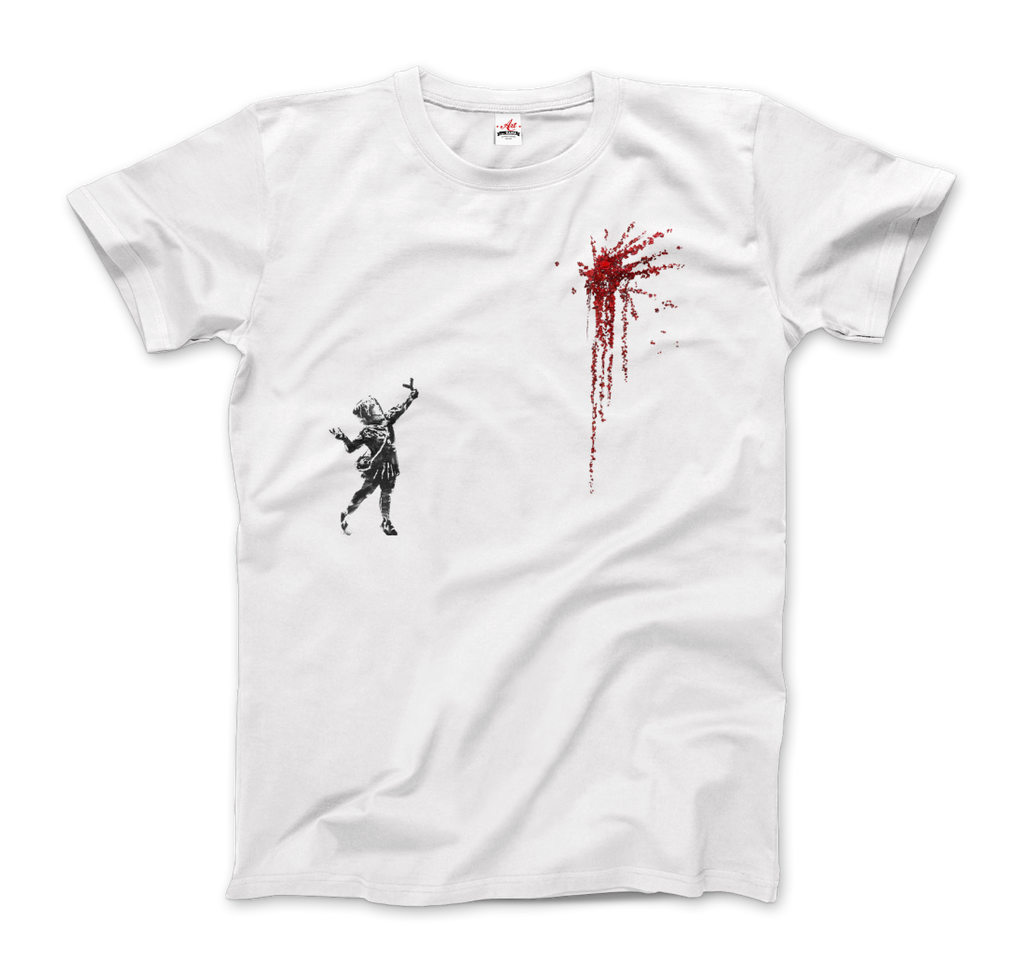 Banksy Valentines Day mural reproduction t-shirt